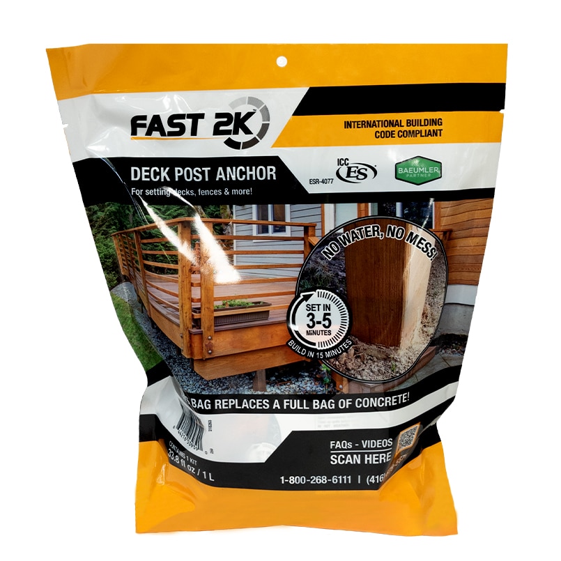 Deck Post Anchor Foam Post Foam for Decks, Barns & Signs Fast 2K